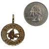Baseball Boston Red Sox Sports Pendant / Charm 14k Yellow Gold MLB Coin Size Comparison