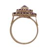 Bohemian Garnet Vintage Ring 14K Gold Czech Hallmarks 3.31 Carat TW top view
