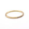 Delicate Thin Diamond Band .25 carat Yellow Gold Back