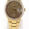 Pre-Owned Rolex Date (1970) Yellow Gold Shell Over Stainless Steel Model 1550 Front