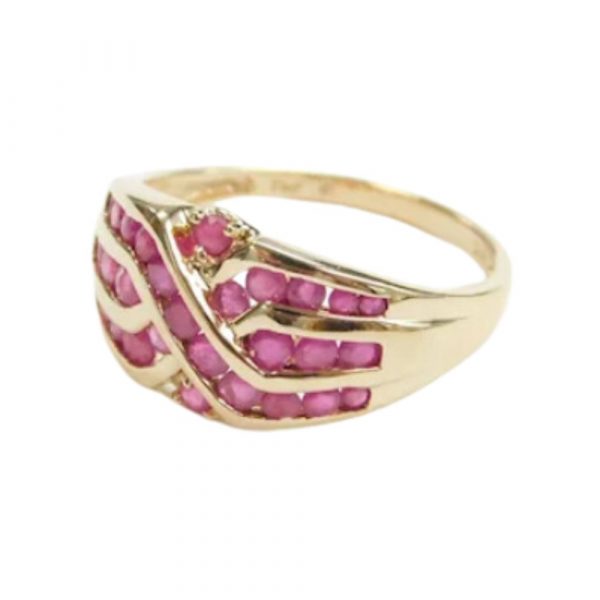 Natural Ruby .81 ctw Fashion Ring 10K Gold side