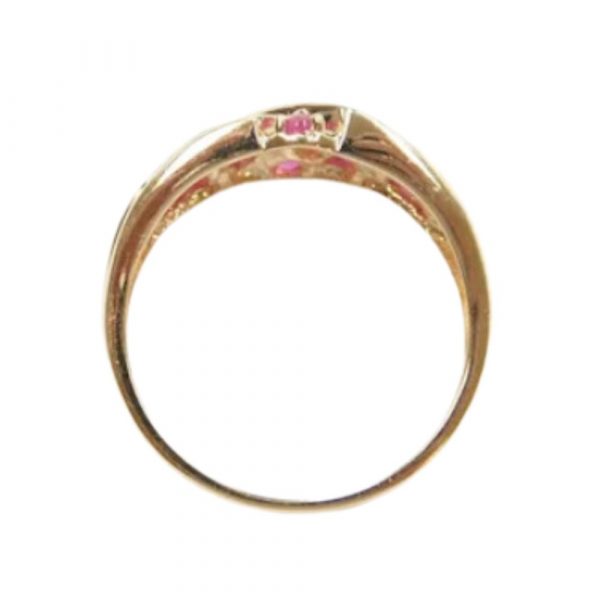 Natural Ruby .81 ctw Fashion Ring 10K Gold top view