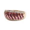 Ruby and Diamond 1.73 ctw Band Ring 10k Gold Two-Tone side