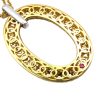 Roberto Coin Cognac Pave Oval Pendant & Necklace 18k Ruby
