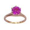 Vintage Solitaire Ring Pink Sapphire 1.88 Carat Lab 14K Gold 2