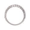 17 Diamond Straight Wedding Band Half Carat White Gold Profile