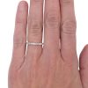 17 Diamond Straight Wedding Band Half Carat White Gold Worn