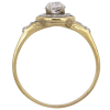 Victorian Cushion Diamond Halo Engagement Ring Profile