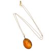 Vintage Baltic Amber Necklace 14K chain