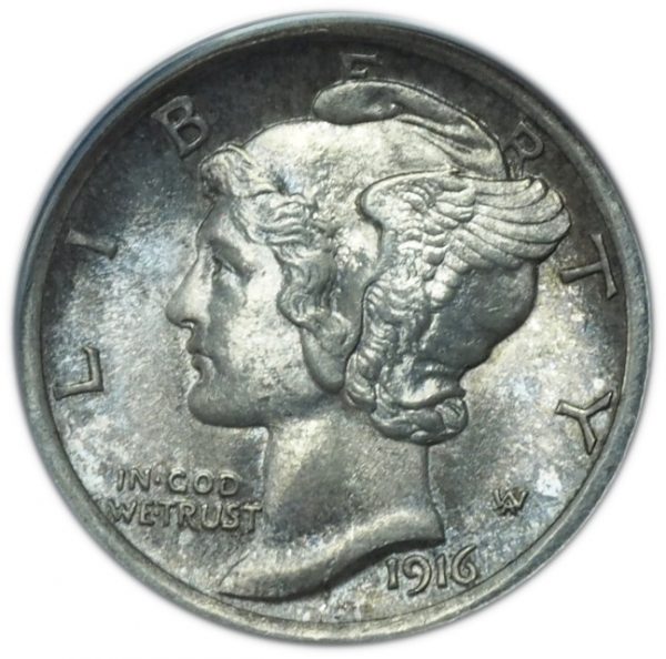 1916 Mercury Dime MS65 FSB ANACS