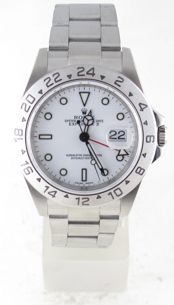 Pre-Owned Rolex Explorer II Polar (2000) Stainless Steel 16570 Front