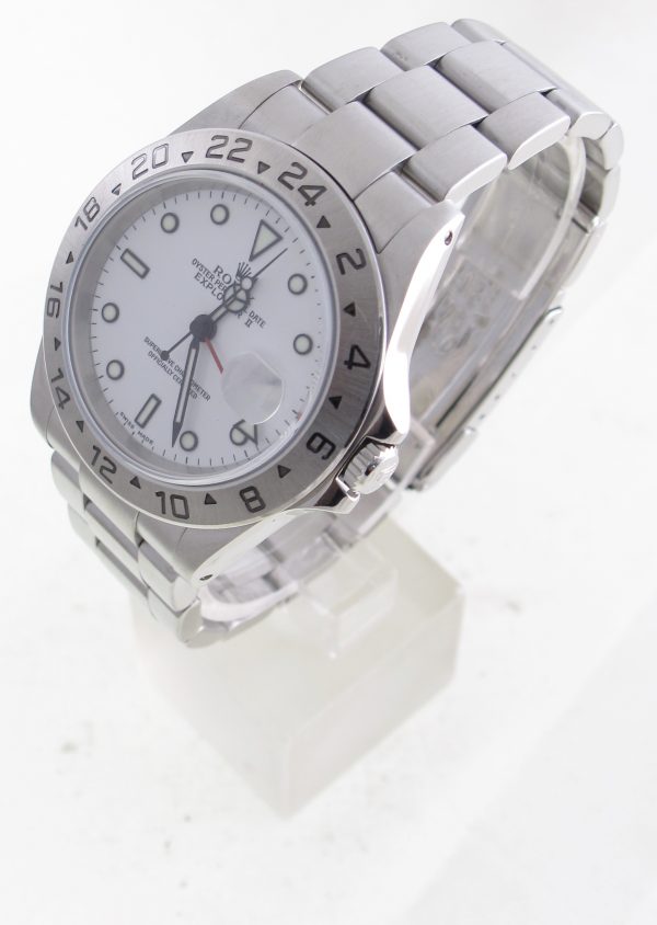 Pre-Owned Rolex Explorer II Polar (2000) Stainless Steel 16570 Left