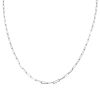White Gold 2mm Paperclip Chain, 20”