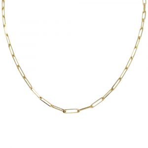 Yellow Gold 2.7mm Paperclip Chain, 16”