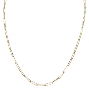 Yellow Gold 2.7mm Paperclip Chain, 30”