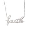 0.41ctw Diamond Faith Necklace 14K White Gold