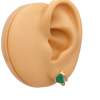 2.19ctw Trillion Emerald with Diamond Accent Earrings & Necklace set 14K Yellow Gold