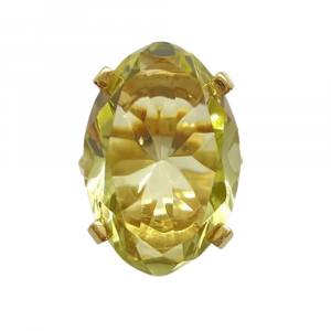 27.71ct Fancy Oval citrine Solitaire Ring 14K Yellow Gold (2)