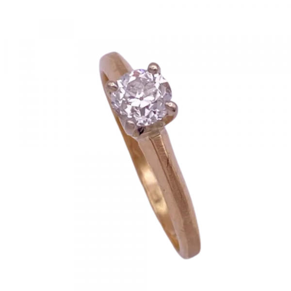 .33ct G-VS Old Euro Cut Diamond Solitaire Ring 14K Two-Tone (1)