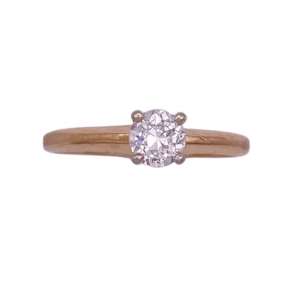 .33ct G-VS Old Euro Cut Diamond Solitaire Ring 14K Two-Tone (2)