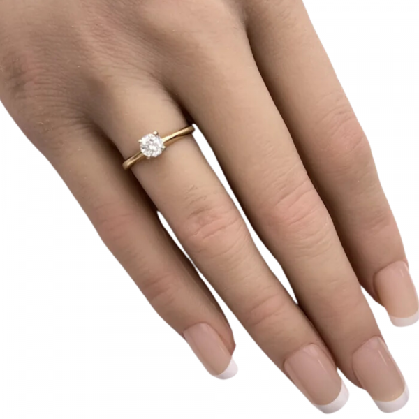 .33ct G-VS Old Euro Cut Diamond Solitaire Ring 14K Two-Tone (3)