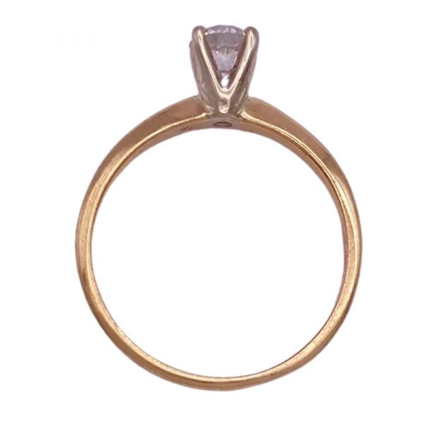 .33ct G-VS Old Euro Cut Diamond Solitaire Ring 14K Two-Tone (4)