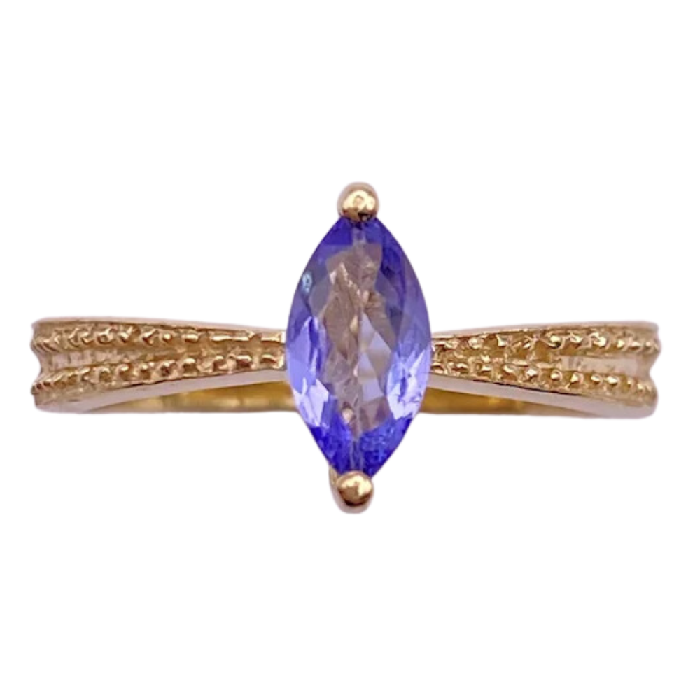 .55ct Tanzanite Solitaire Marquise Ring 10K