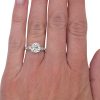 Edwardian 1.82ctw Old European Cut Diamond Engagement Ring Platinum worn