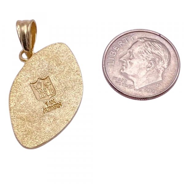 NFL Tampa Buccaneers Football Charm Pendant 14K Yellow Gold (1)
