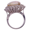 Natural OPAL Double Diamond Halo Ring 4.92 ctw 14K White Gold (4)