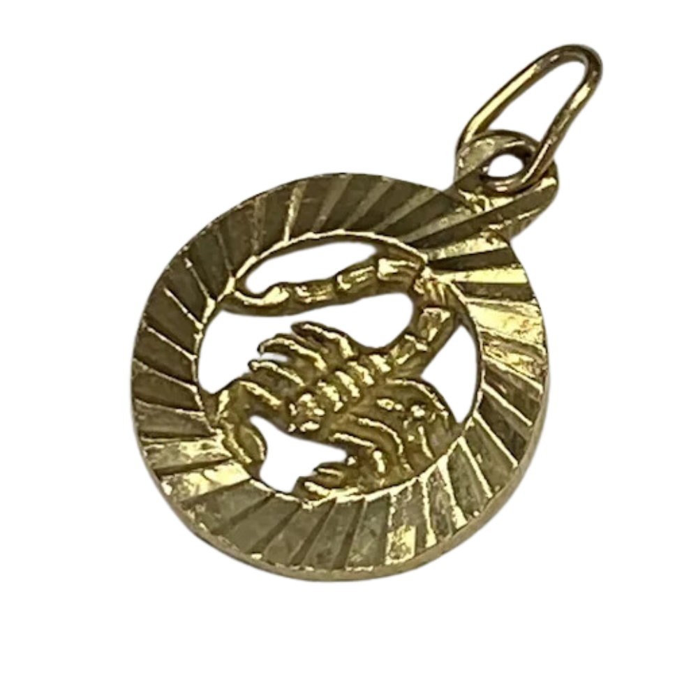 Vintage Small Scorpio Zodiac Charm 18K Gold