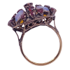 Victorian Revival Garnet Opal Cluster Ring 14K Gold c.1950's (3)