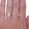 1 Carat Marquise Bezel Engagement Ring Yellow Gold worn