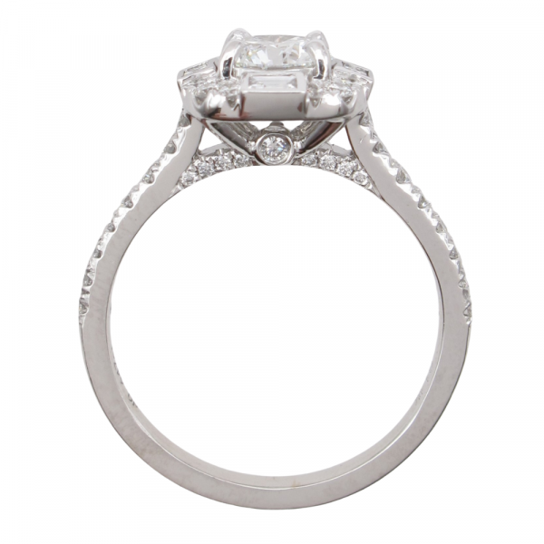 1.38ctw Diamond Halo Engagement Ring GIA Certified side