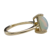 2 Carat Pear Opal Solitaire Ring Yellow Gold side