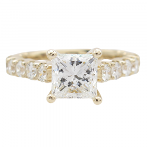 2.25ctw Princess Diamond Engagement Ring GIA Certified