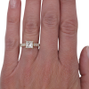 2.25ctw Princess Diamond Engagement Ring GIA Certified worn