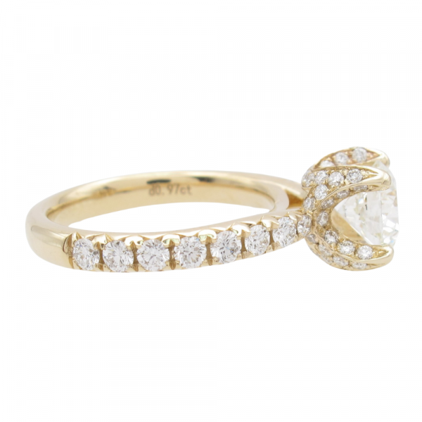 2.27ctw Diamond Engagement Ring 14k Yellow Gold GIA Certified side