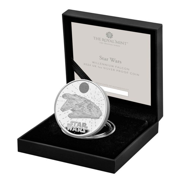 2024 Great Britain Star Wars Millennium Falcon 2oz Silver Proof Coin