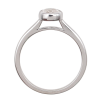 Pear Diamond Bezel Solitaire Engagement Ring White Gold Profie