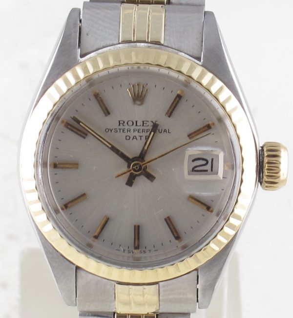 Pre-Owned Ladies Rolex 26MM Date(1971) Two Tone Model 6917 Front Close