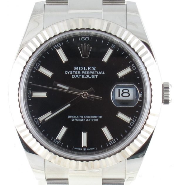 Pre-Owned Like New Rolex 41MM Stainless Steel Datejust (2021) Model 126334 Front Close