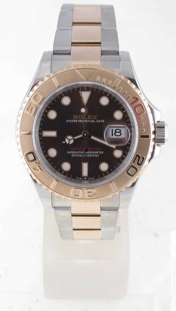 Pre-Owned Rolex 40MM Yachtmaster (2019)Rose Gold And Stainless Steel Model 126621 Front