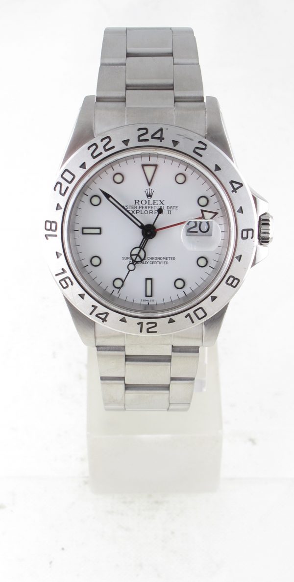 Pre-Owned Rolex Explorer II Polar (1999) Stainless Steel 16570 Front