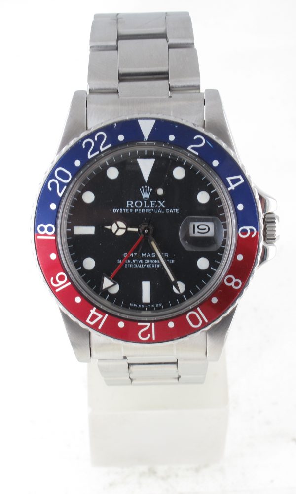 Pre-Owned Vintage Rolex Pepsi GMT Master (1982) Stainless Steel #16750 Front