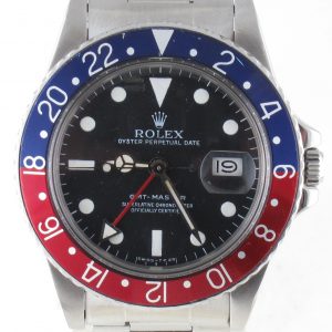 Pre-Owned Vintage Rolex Pepsi GMT Master (1982) Stainless Steel #16750 Front Close
