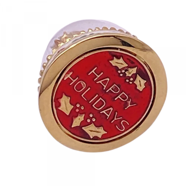 Santa & Reindeer Enamel Christmas Snow Globe Charm 14K (1)