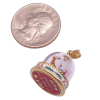 Santa & Reindeer Enamel Christmas Snow Globe Charm 14K