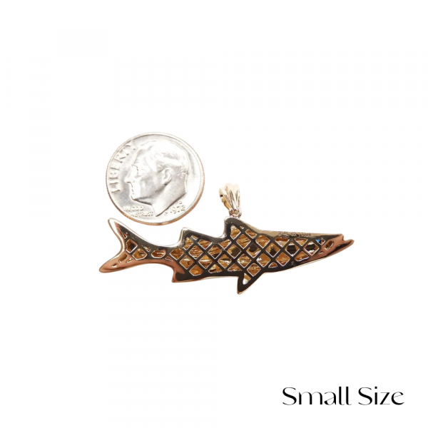 Small snook pendant in 14k gold