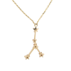 Zodiac Cancer Constellation Necklace Yellow Gold Back
